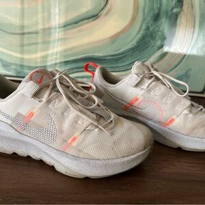 Nike White and Orange Sneakers
